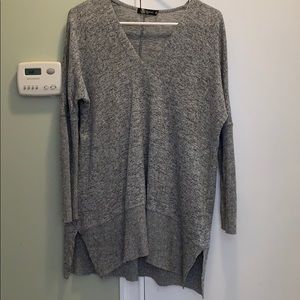 Over-sized Tunic sweater- heather grey
